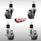 Service Caster 3'' SS Gray Poly Wheel Swivel 1-7/8'' Expanding Stem Caster Set 2 Brakes, 4PK SCC-SSEX20S314-PPUB-2-TLB-2-178 - alternate 4
